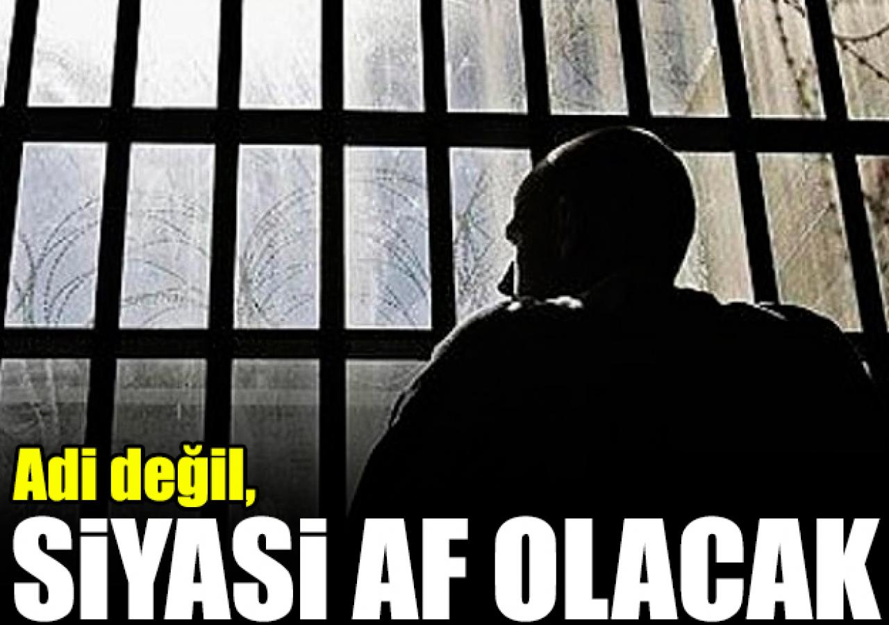 Adi değil, siyasi af olacak..