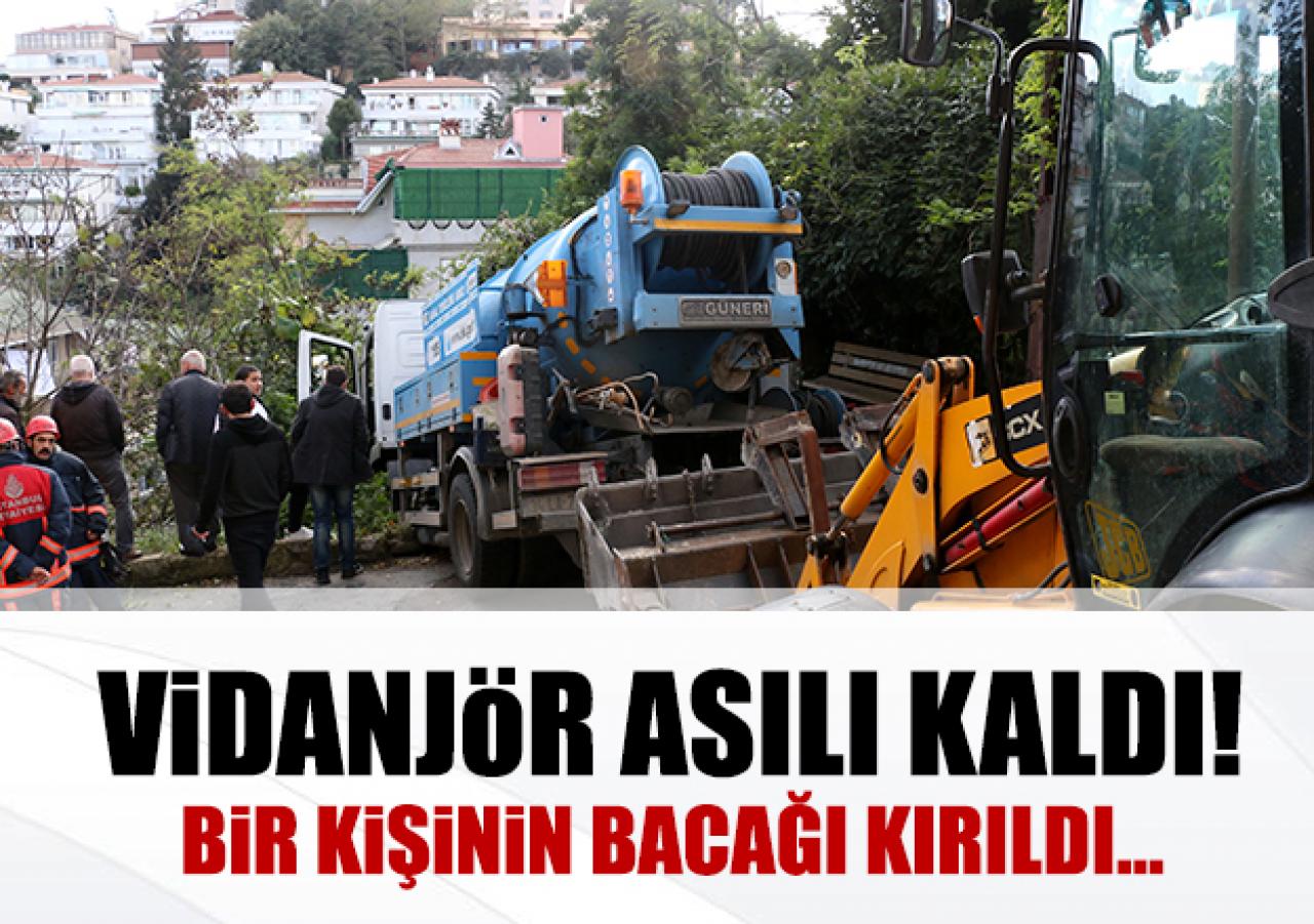 Vidanjör asılı kaldı