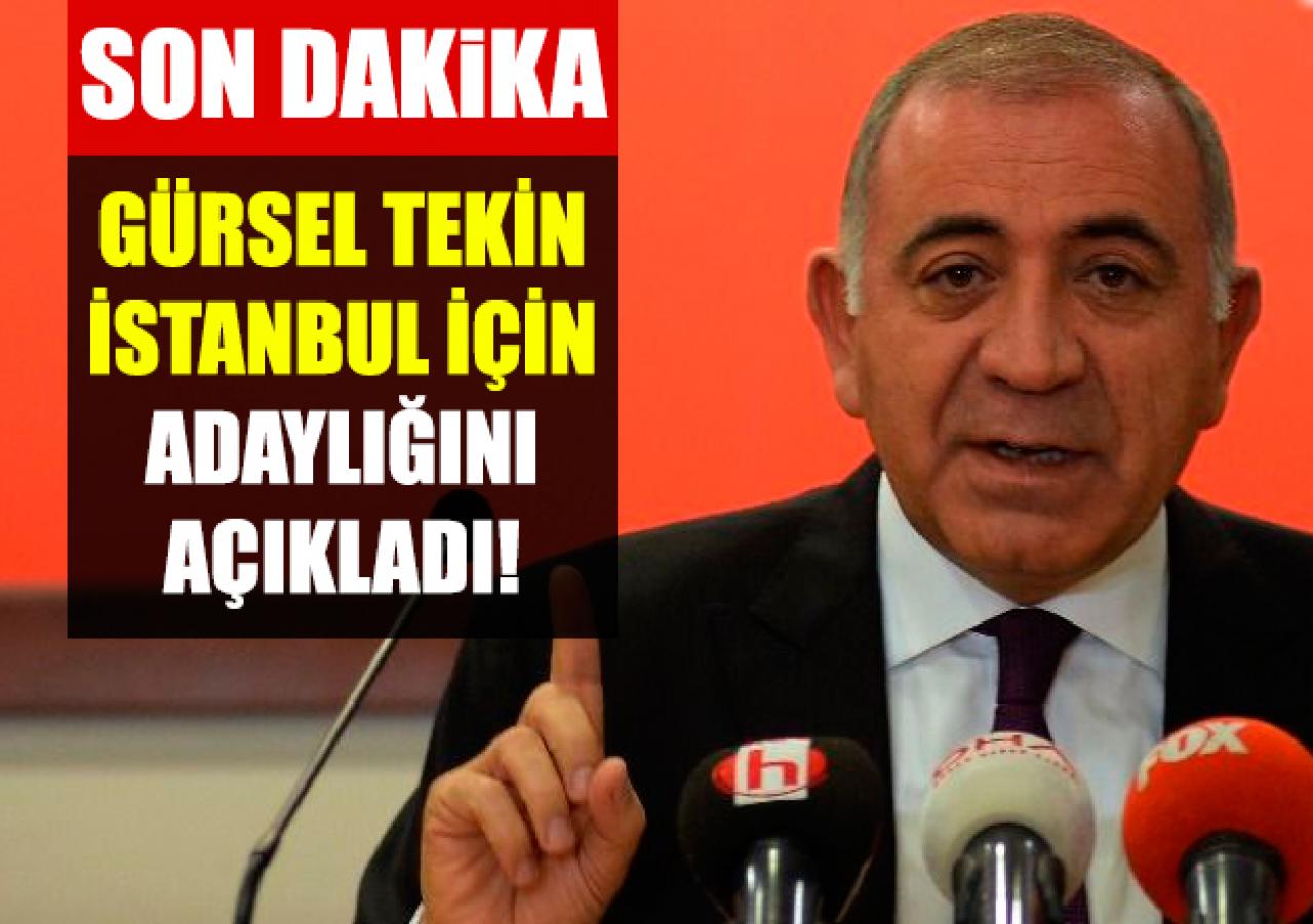 Gürsel Tekin İstanbul Büyükşehir Belediye Başkanlığı için adaylığını açıkladı!