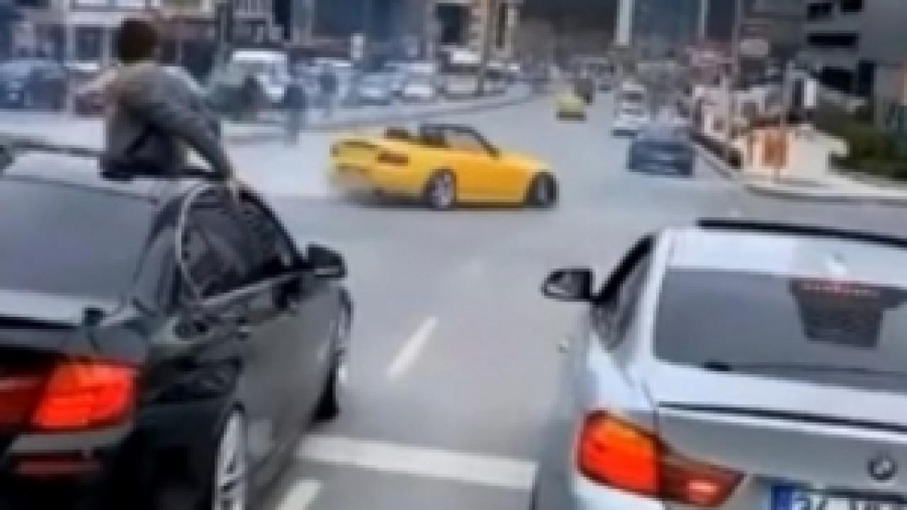 Ümraniye'de otomobiliyle drift atan sürücü yakalandı