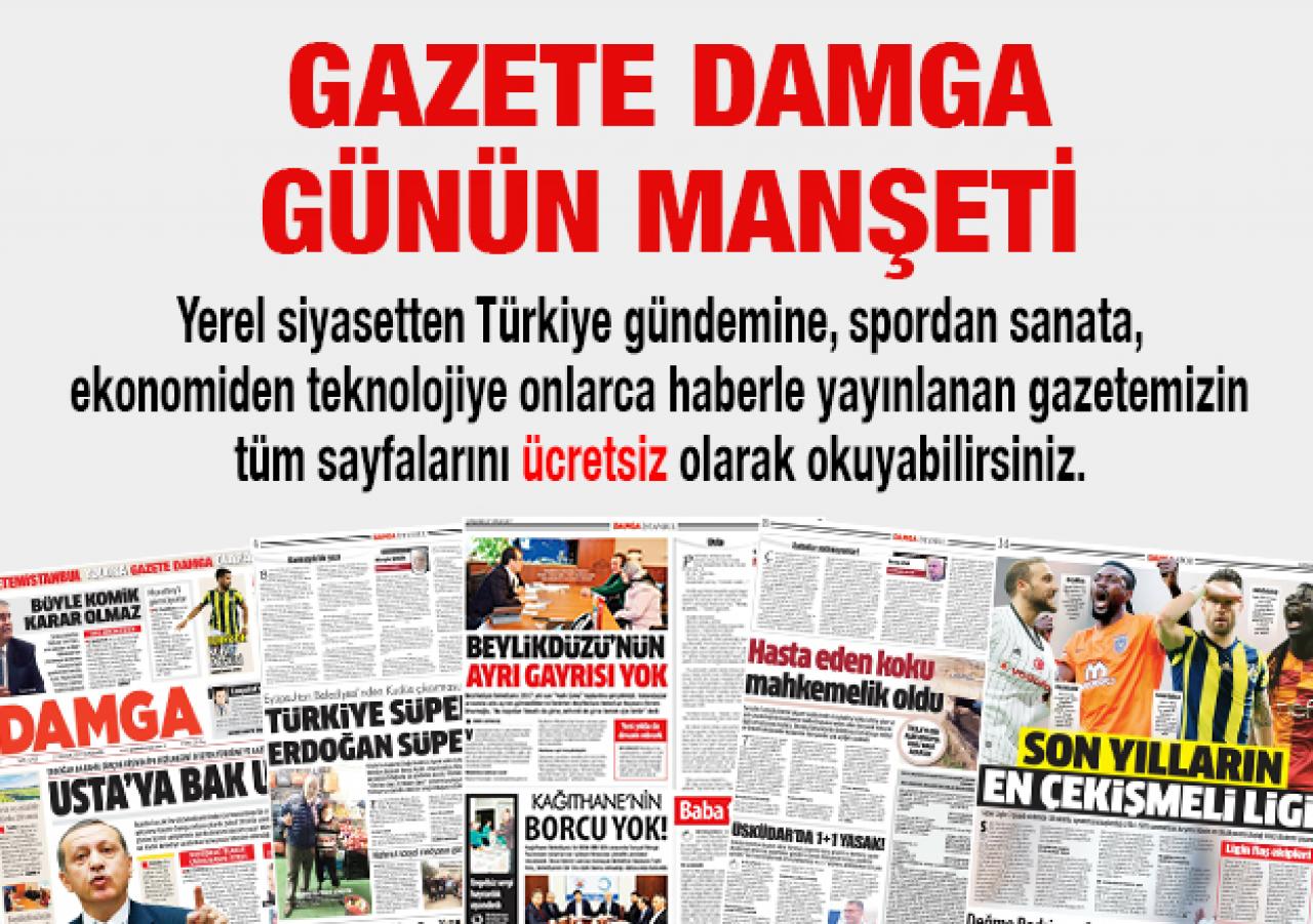 Gazete Damga 27 Aralık Çarşamba 1. sayfa ve manşet haberleri