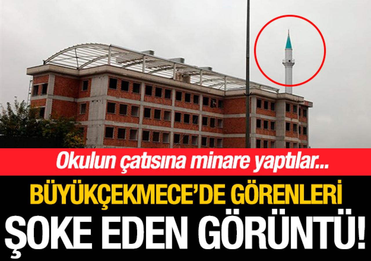 Okul mu cami mi? Eğitim binasına minare yaptılar