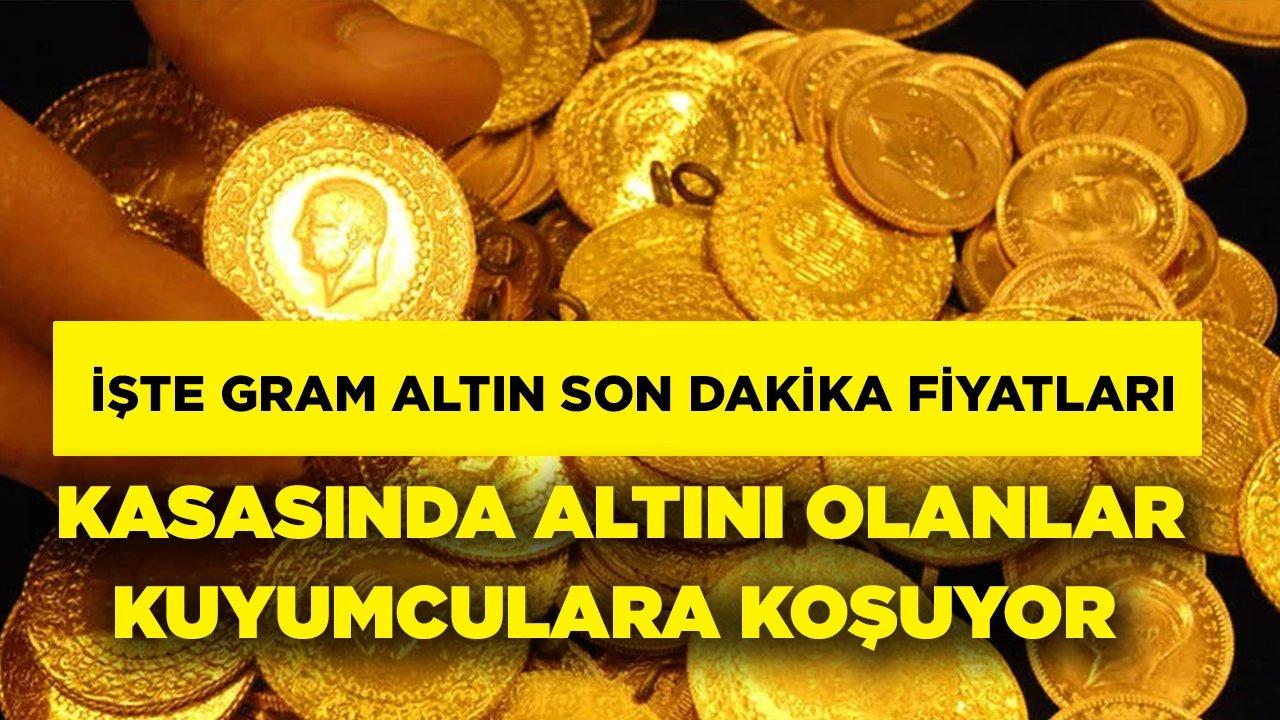 Kasasında altın olanlar kuyumculara koşuyor.. İşte gram altın son dakika fiyatları