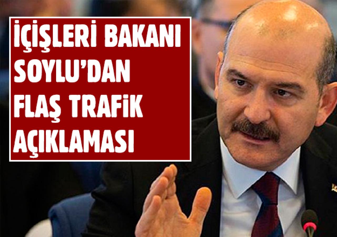 Soylu'dan kritik trafik açıklaması