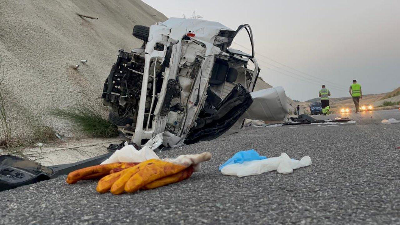 TIR'a çarpan kamyonet devrildi: 1 ölü, 1 yaralı