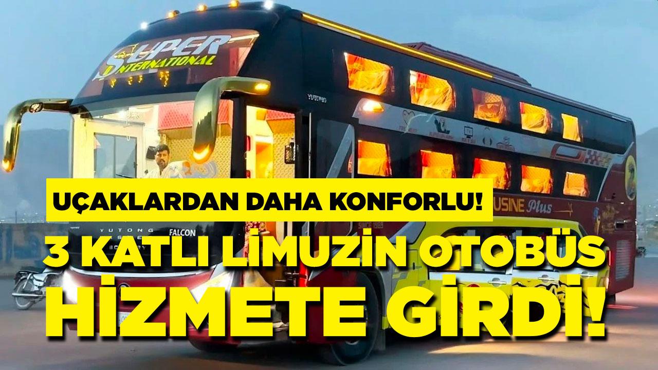 3 katlı limuzin otobüs seferleri başladı : Bu konforu hiç bir yerde bulamazsınız!