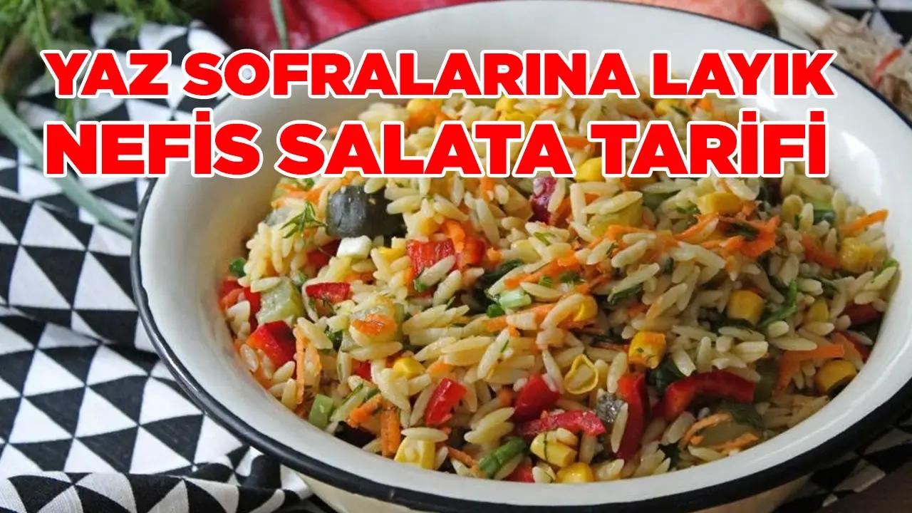 Yaz sofralarına layık! Hem hafif hem lezzetli arpa şehriye salatası tarifi…