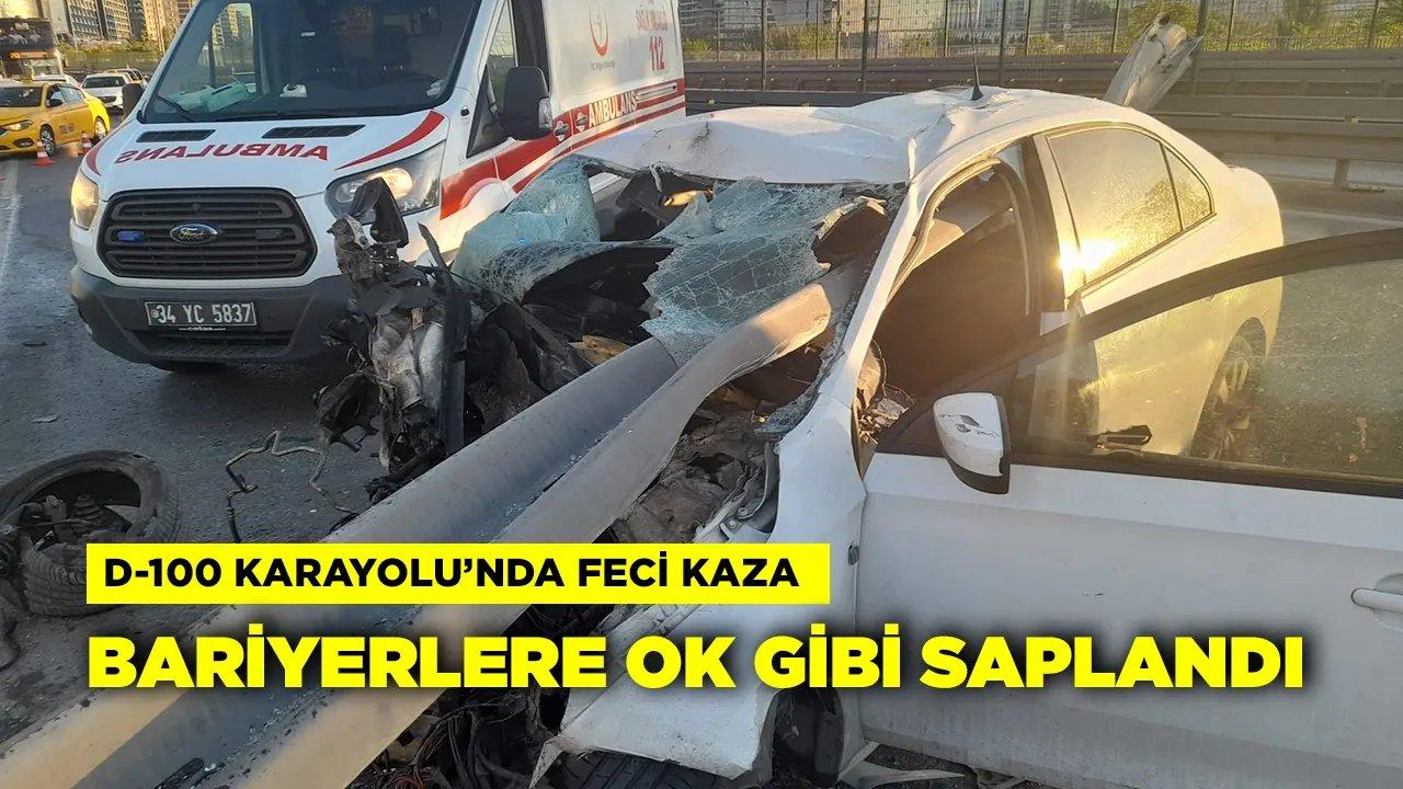 Bariyere ok gibi saplandı: 1 ölü