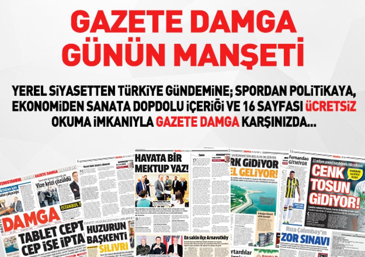 Gazete Damga 29 Aralık Cuma manşet sayfası oku - 1. sayfa gazete hangi haberler var