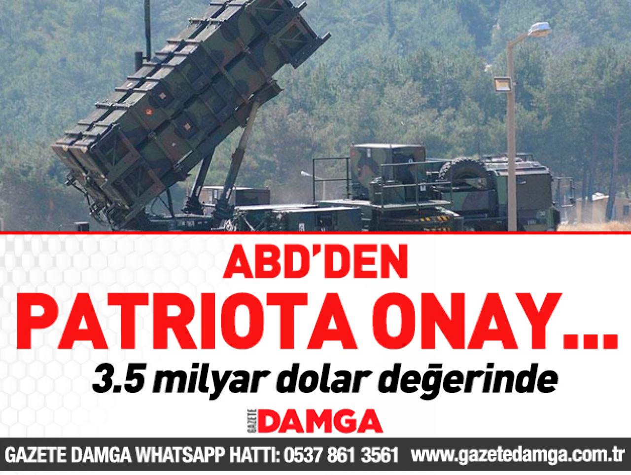 ABD'den patriot satışına onay