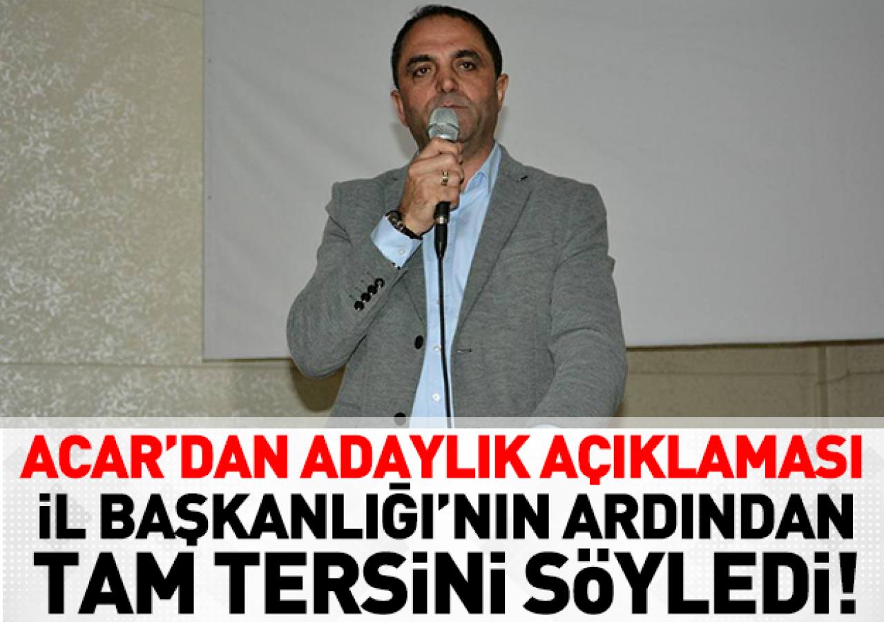 Adaylıktan çekilmedim