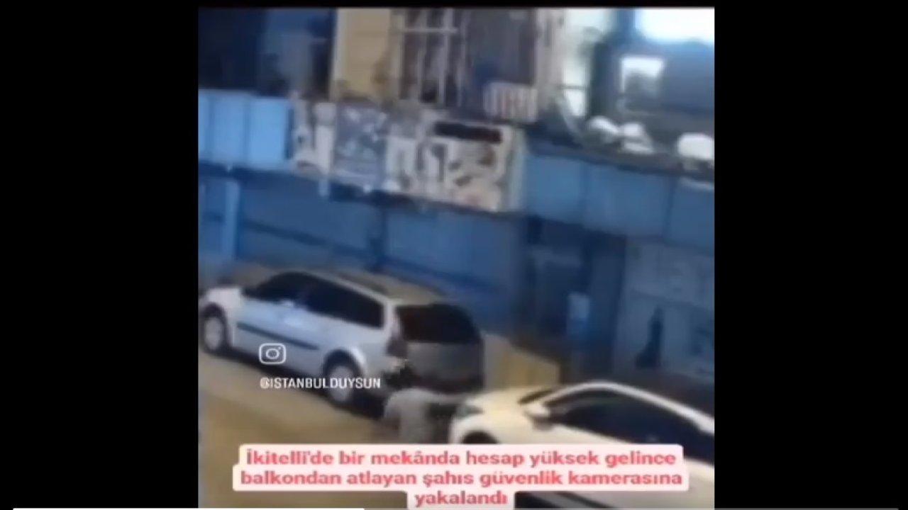 Hesap beklediğinden fazla gelince balkondan atlayarak kaçtı