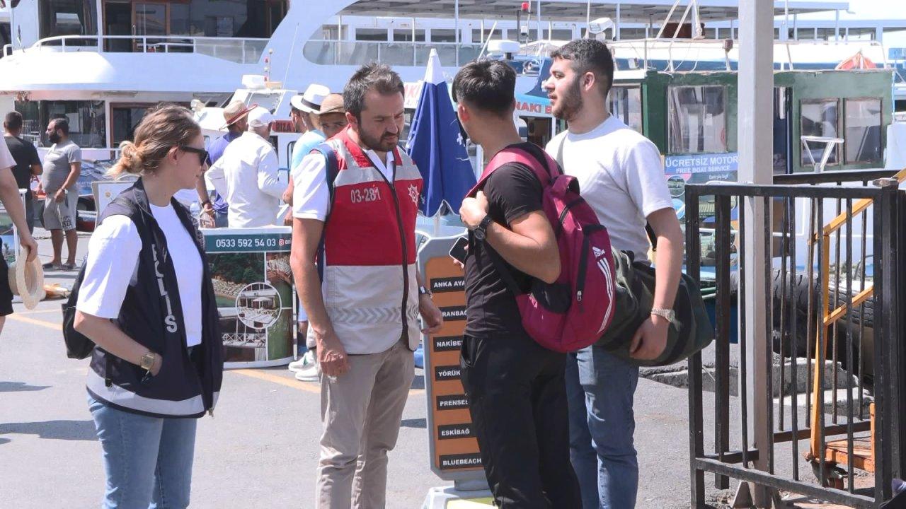 Büyükada'da kaçak göçmenlere yönelik denetim