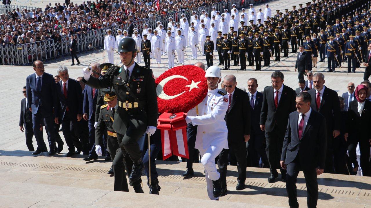 Anıtkabir'de 30 Ağustos Zafer Bayramı töreni düzenlendi