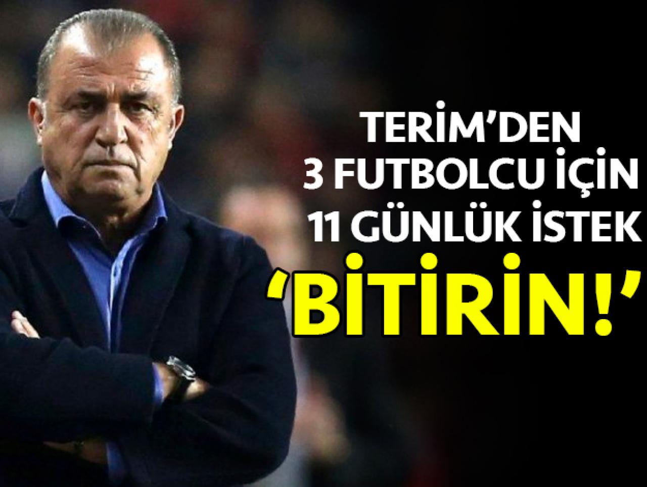 Terim'in transfer isteği: 3 futbolcuyu bitirin