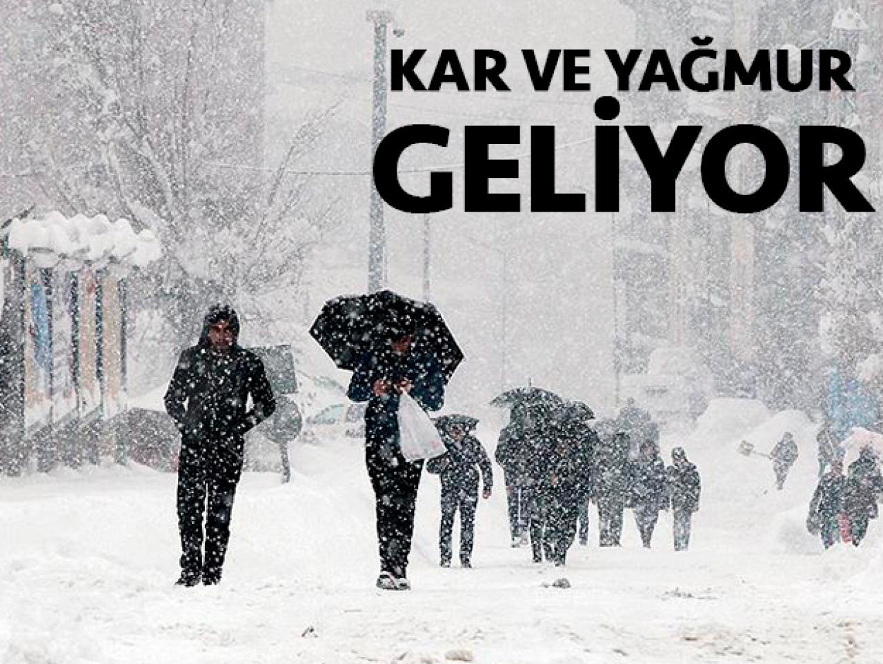 Yağmur ve kar geliyor!