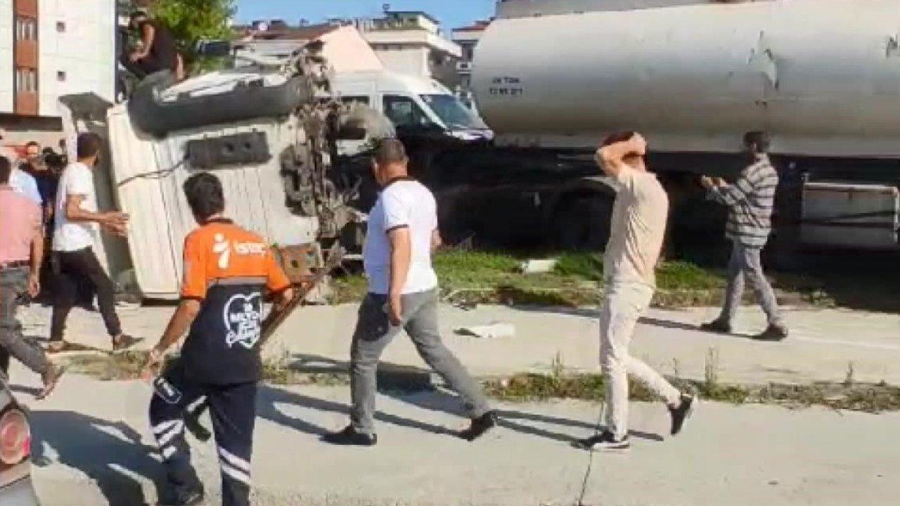 Tanker kazasında facia ucuz atlatıldı