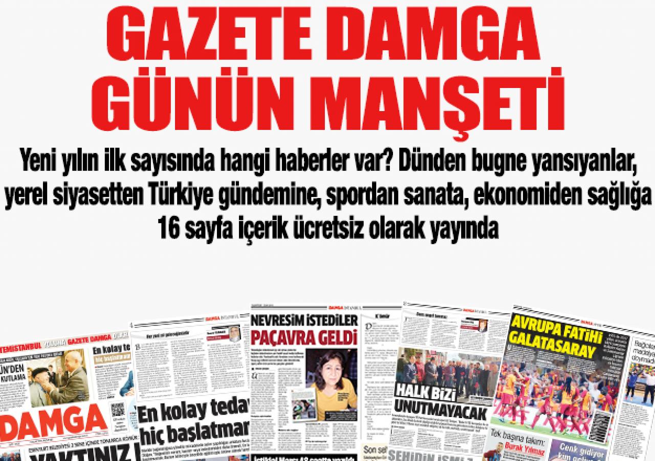 Gazete Damga 1 Ocak 2018 Pazartesi günü hangi haberlerle yayınlandı - Gazete oku