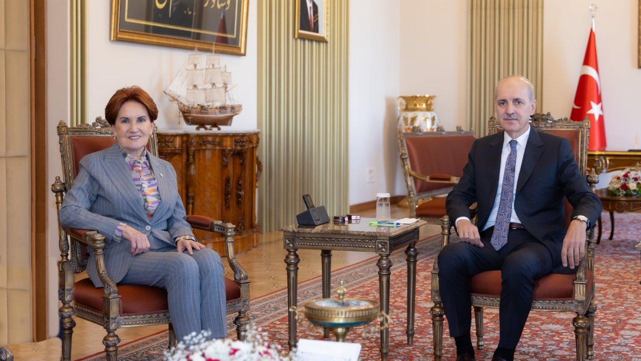 Akşener'den TBMM Başkanı Kurtulmuş'a ziyaret