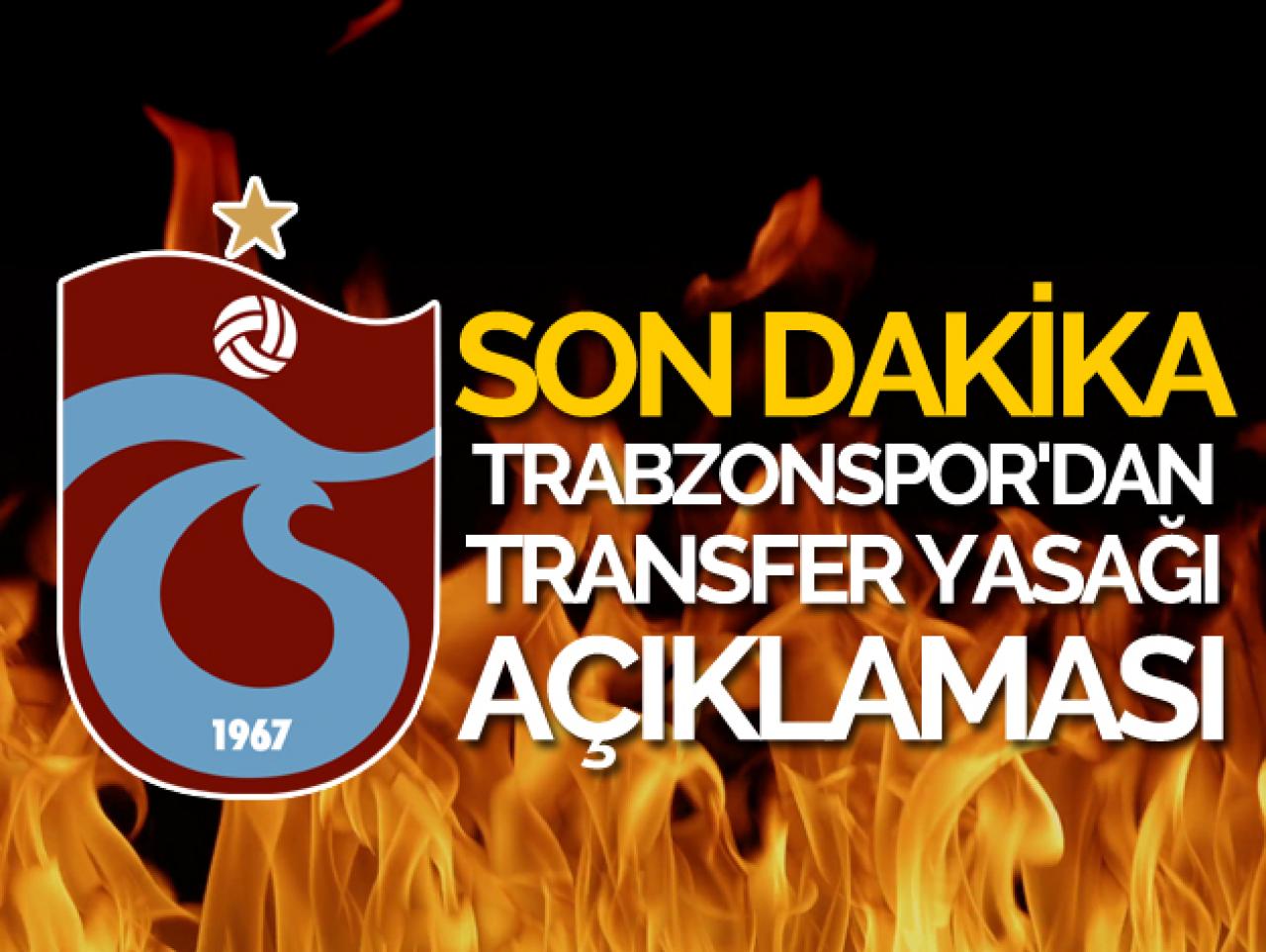 Trabzonspor'un transfer yasağı ne zaman bitecek? Resmi açıklama geldi