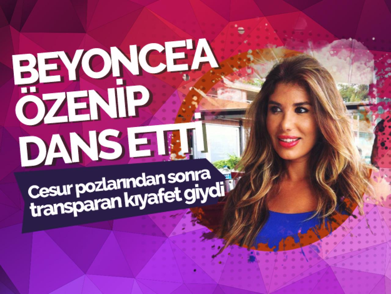 Hatice transparan kıyafetle Beyonce'a özenip dans etti