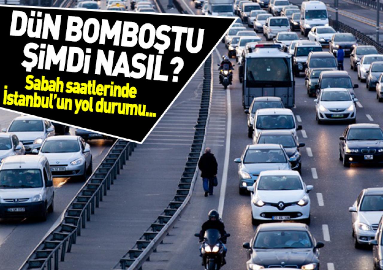 İstanbul'da yol durumu nasıl - Trafik yoğunluk haritası