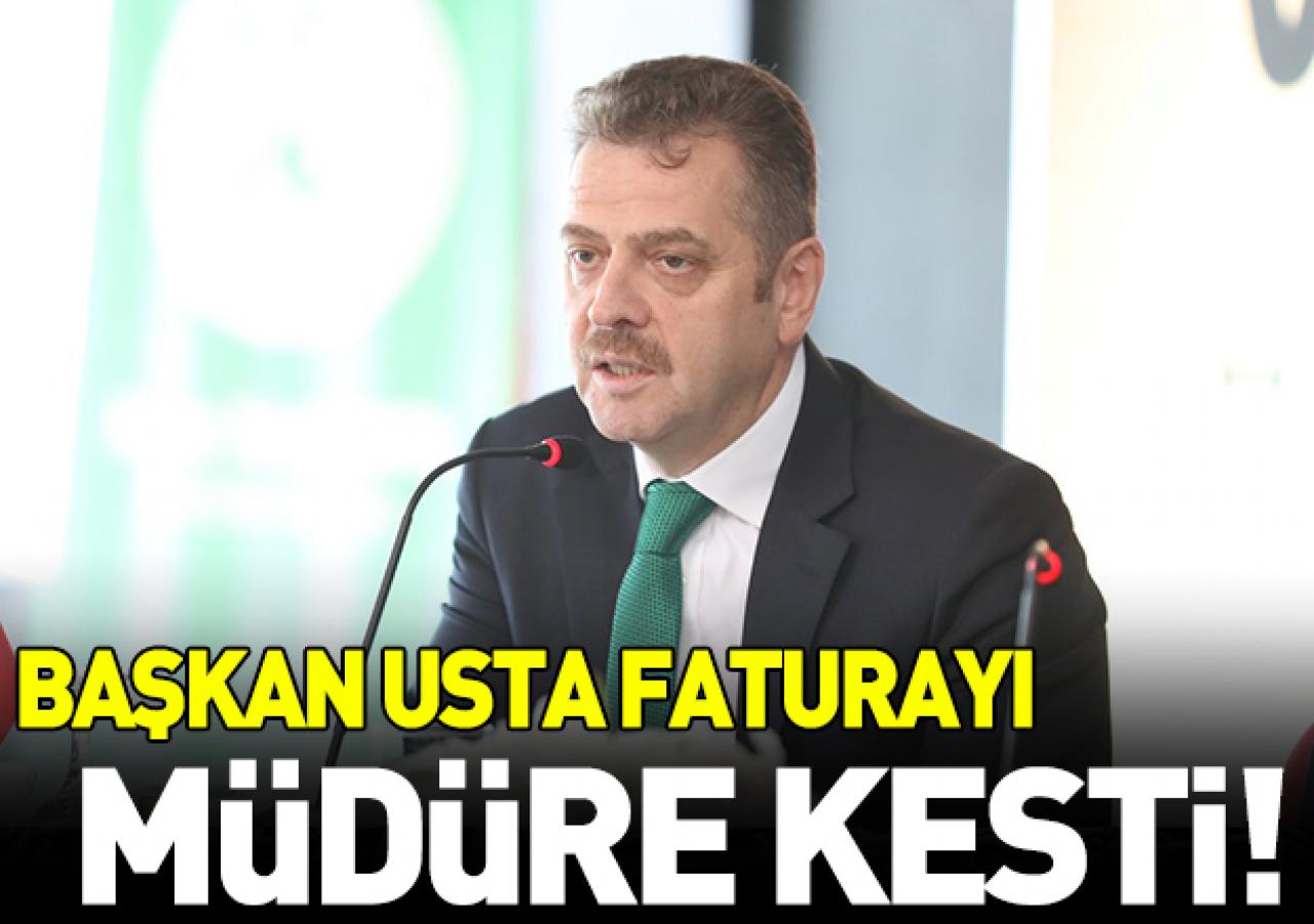 Usta faturayı müdüre kesti