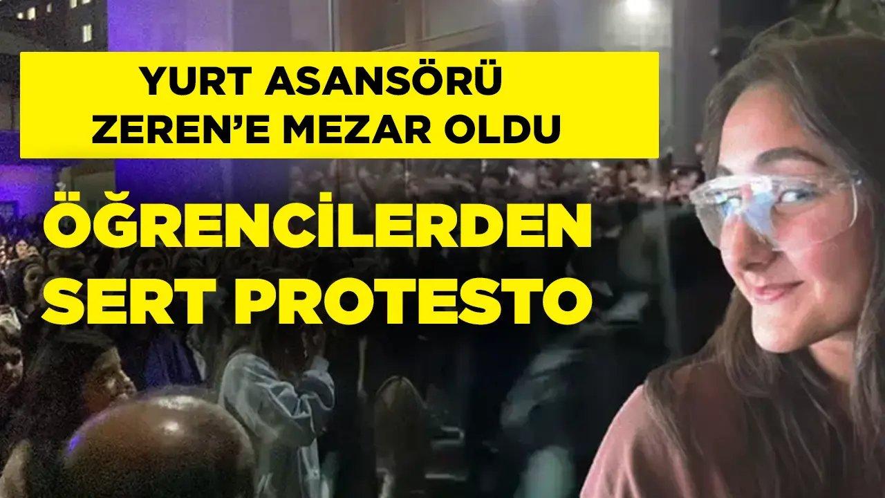 Asansör faciasına öğrencilerden sert protesto!