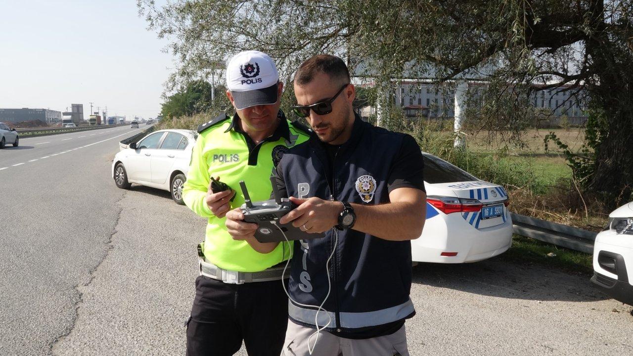 Drone destekli trafik uygulaması: 26 sürücüye 88 bin lira ceza