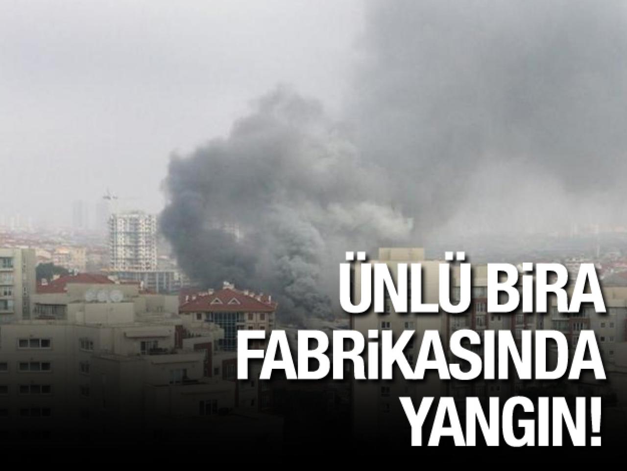 Bira fabrikasında yangın!