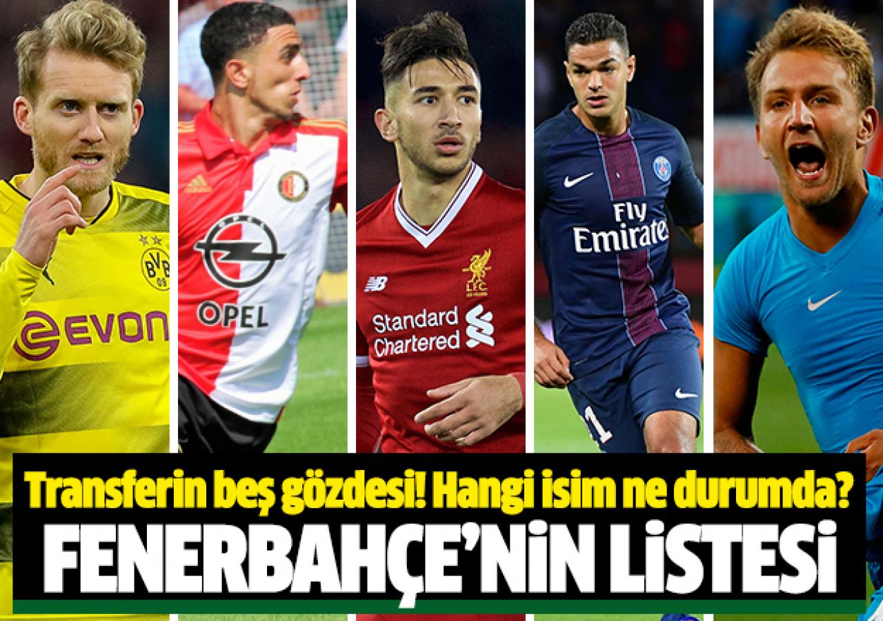 Fenerbahçe'nin transfer gündemi - 3 Ocak son dakika haberleri