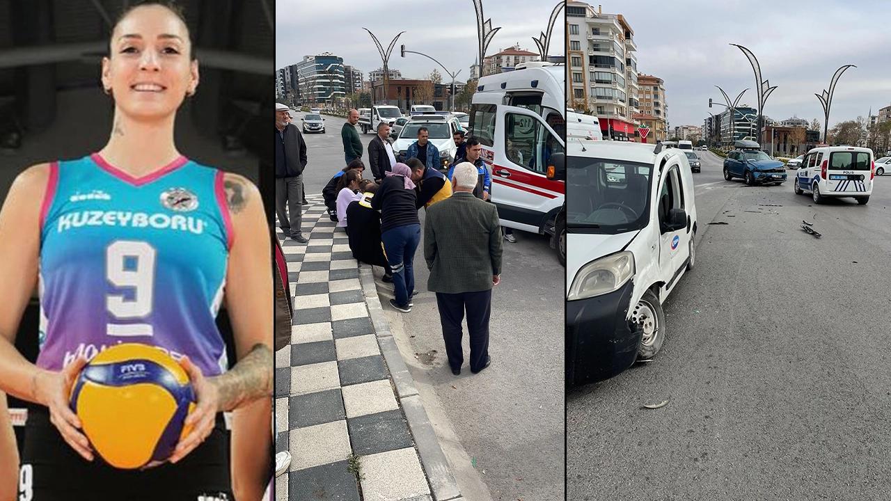 Milli voleybolcu kızıyla birlikte trafik kazası geçirdi