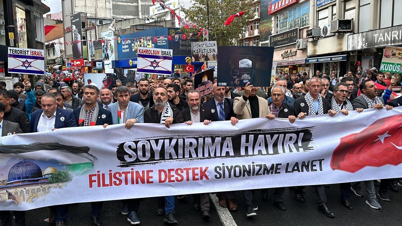 Tekirdağ'da Filistin'e destek yürüyüşü