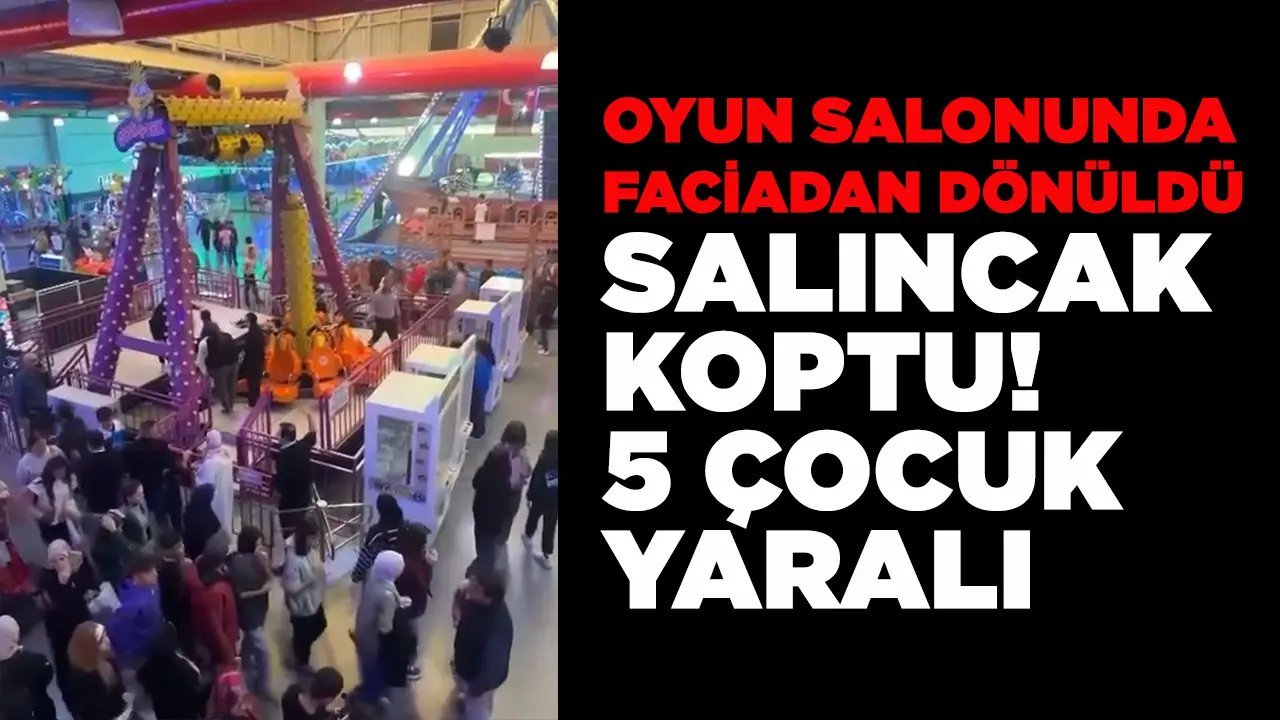 Oyun salonunda faciadan dönüldü! Salıncak koptu: 5 çocuk yaralı