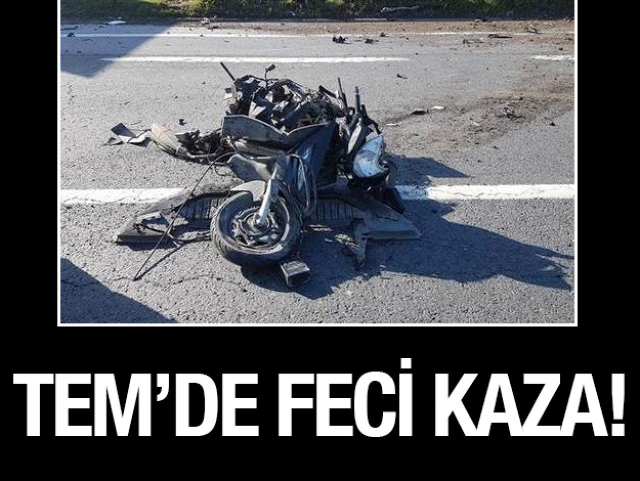 TEM'de feci kaza! 1 kişi hayatını kaybetti