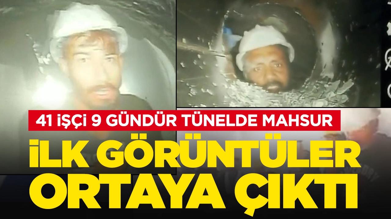 Tünelde mahsur kalan 41 işçi 10’uncu günde görüntülendi