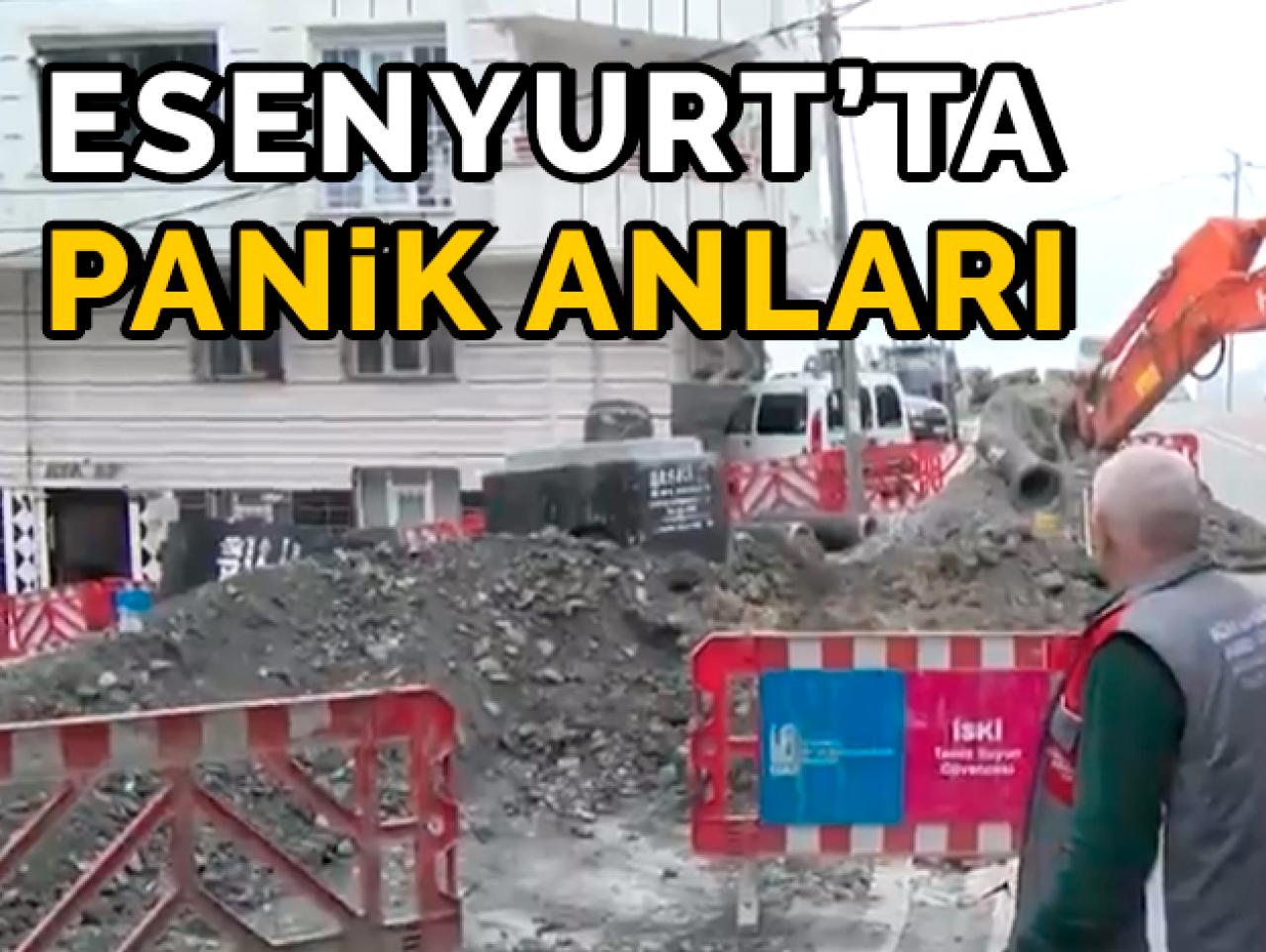 Esenyurt'ta iş makinesi doğal gaz borusunu patlattı