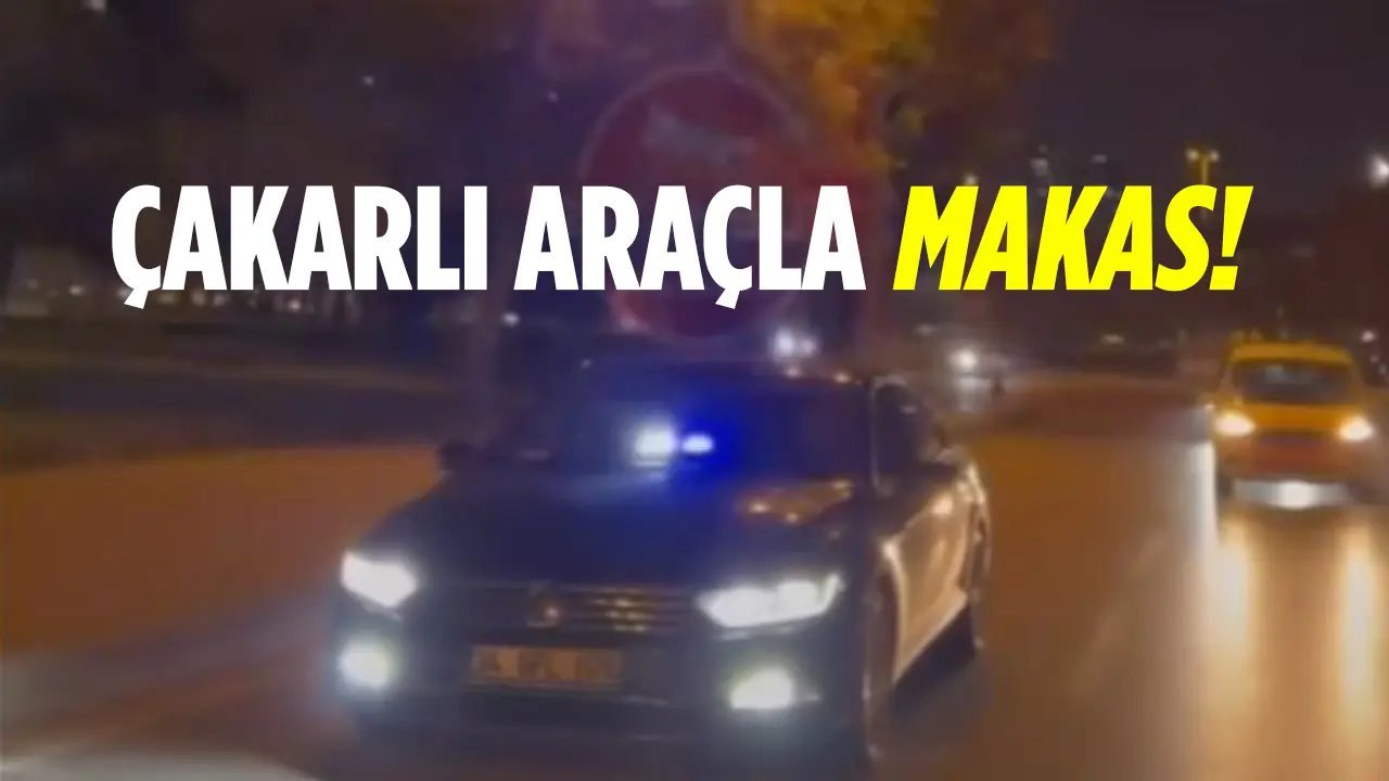 Trafikte çakarlı araçla makas terörü!