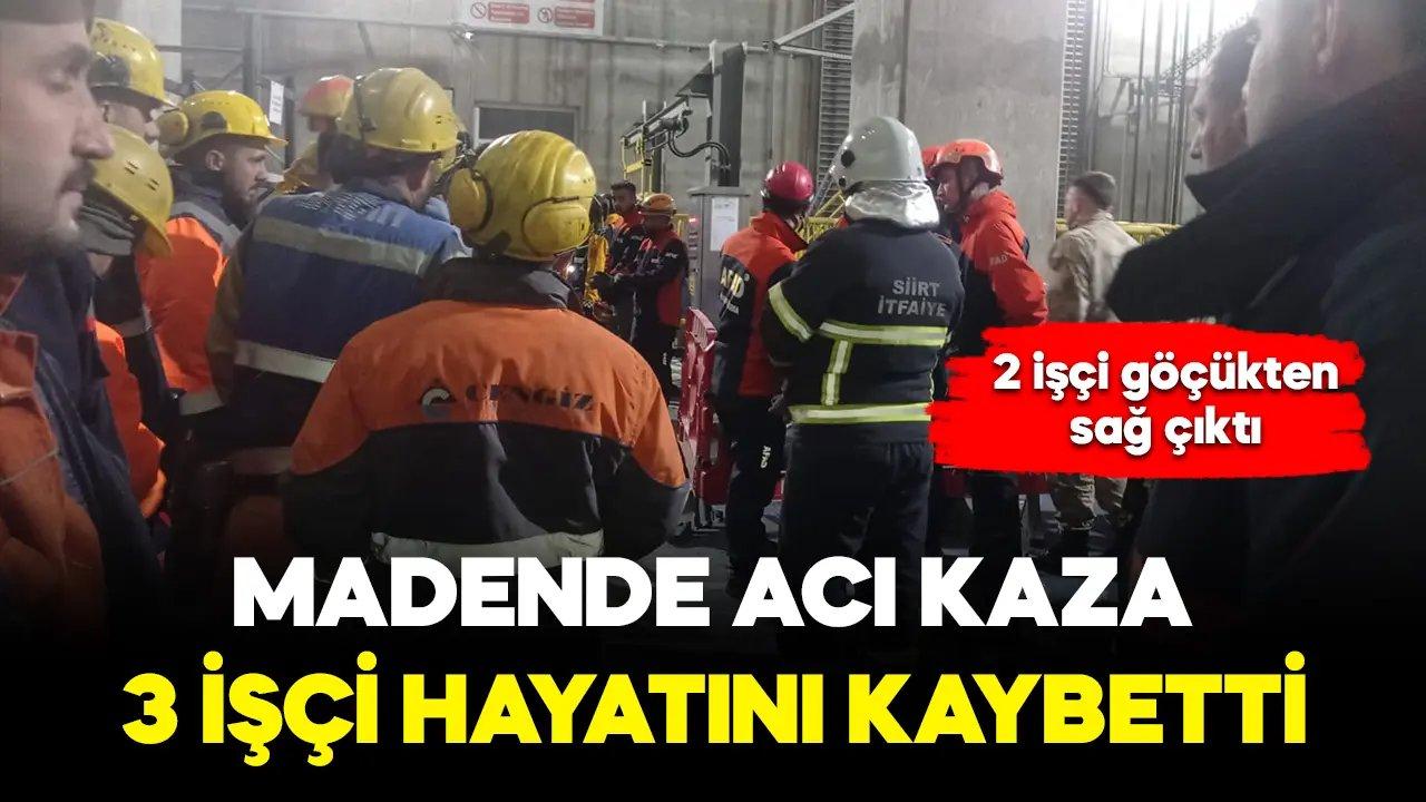 Maden ocağında göçük: 3 işçi öldü