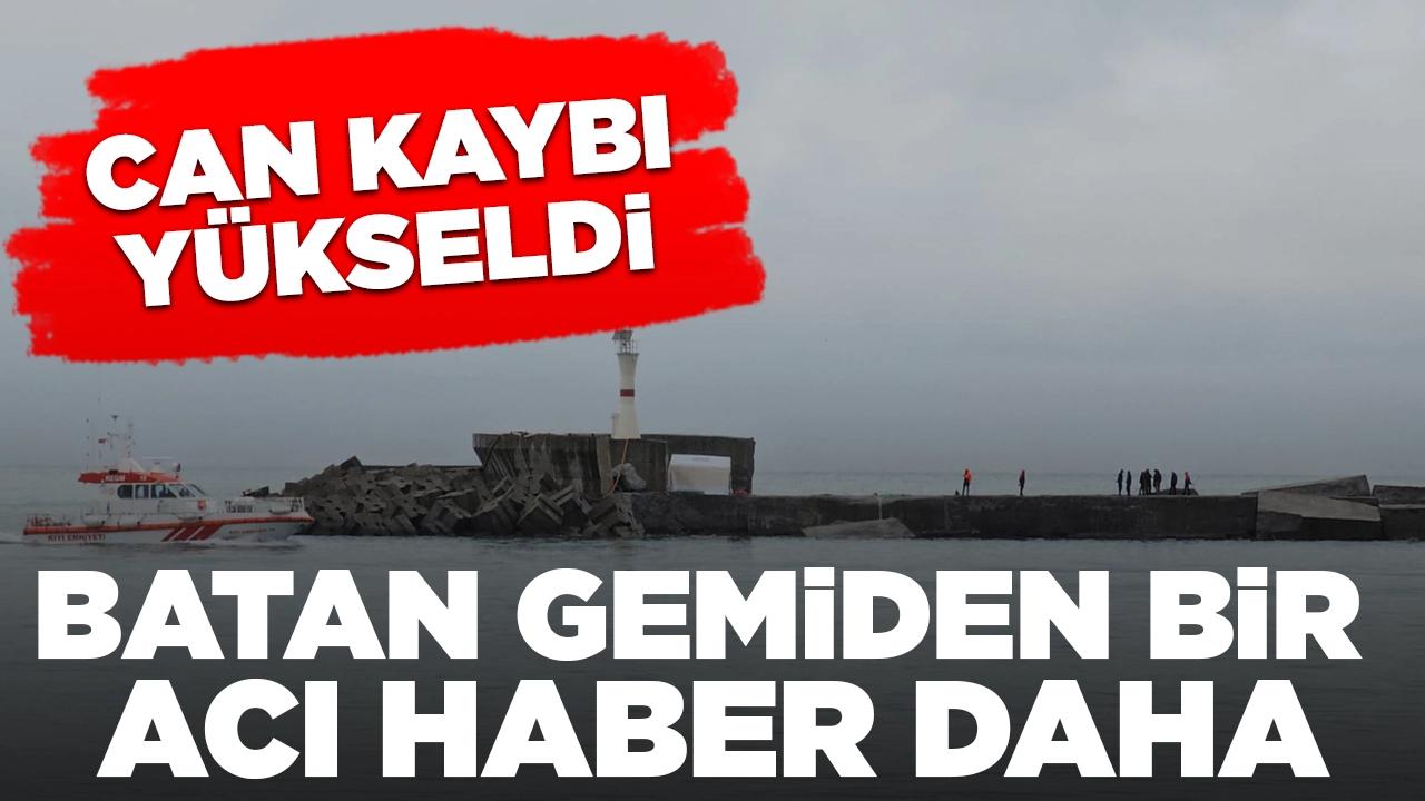 Batan gemiden bir acı haber daha: Can kaybı yükseldi