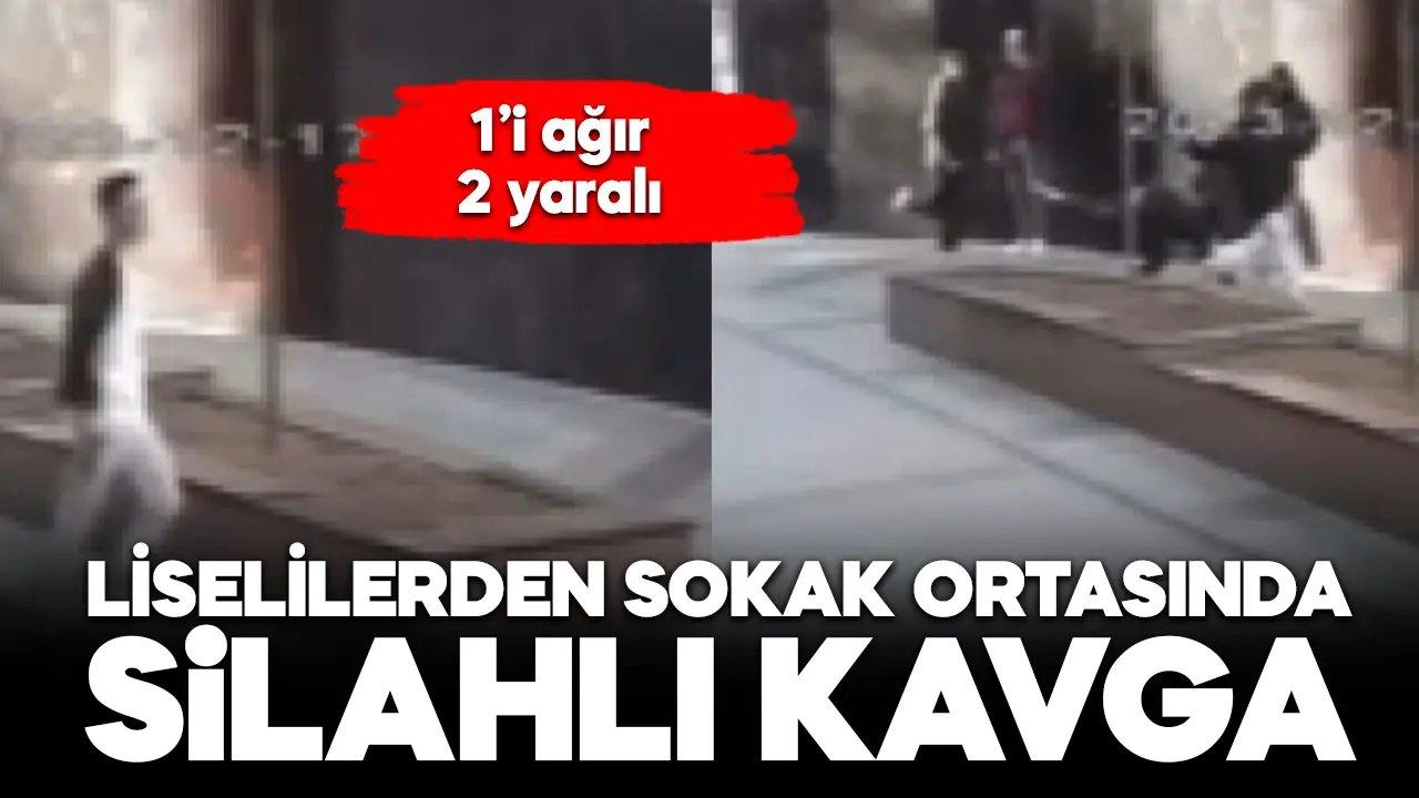 Liselilerden sokak ortasında silahlı kavga: 1'i ağır 2 yaralı