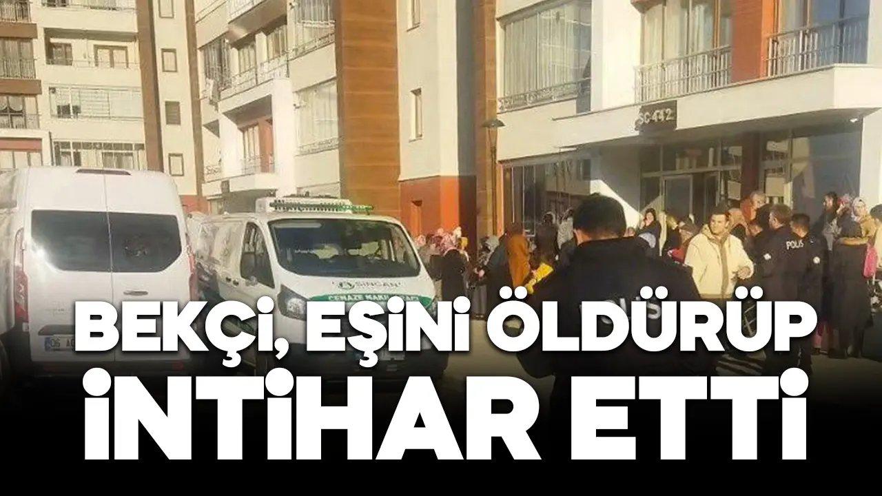 Bekçi, tabancayla eşini öldürüp intihar etti