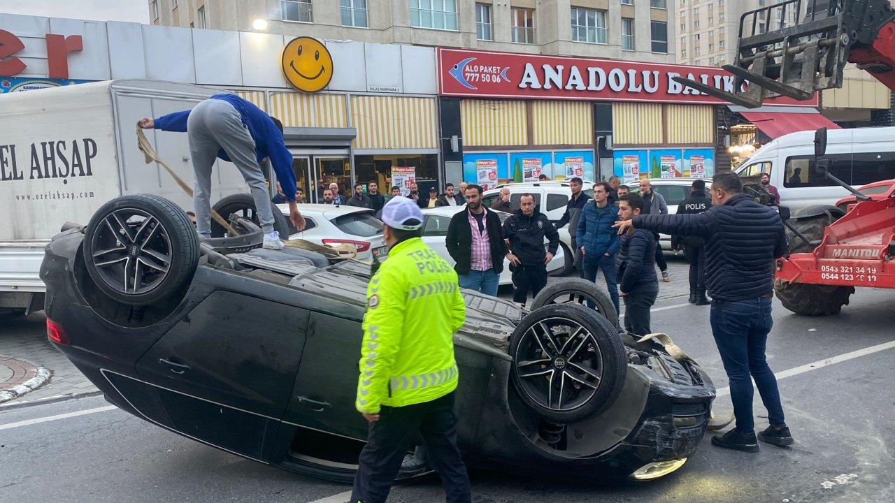 "Dur" ihtarına uymayarak takla atan araçtan uyuşturucu ve silah çıktı!