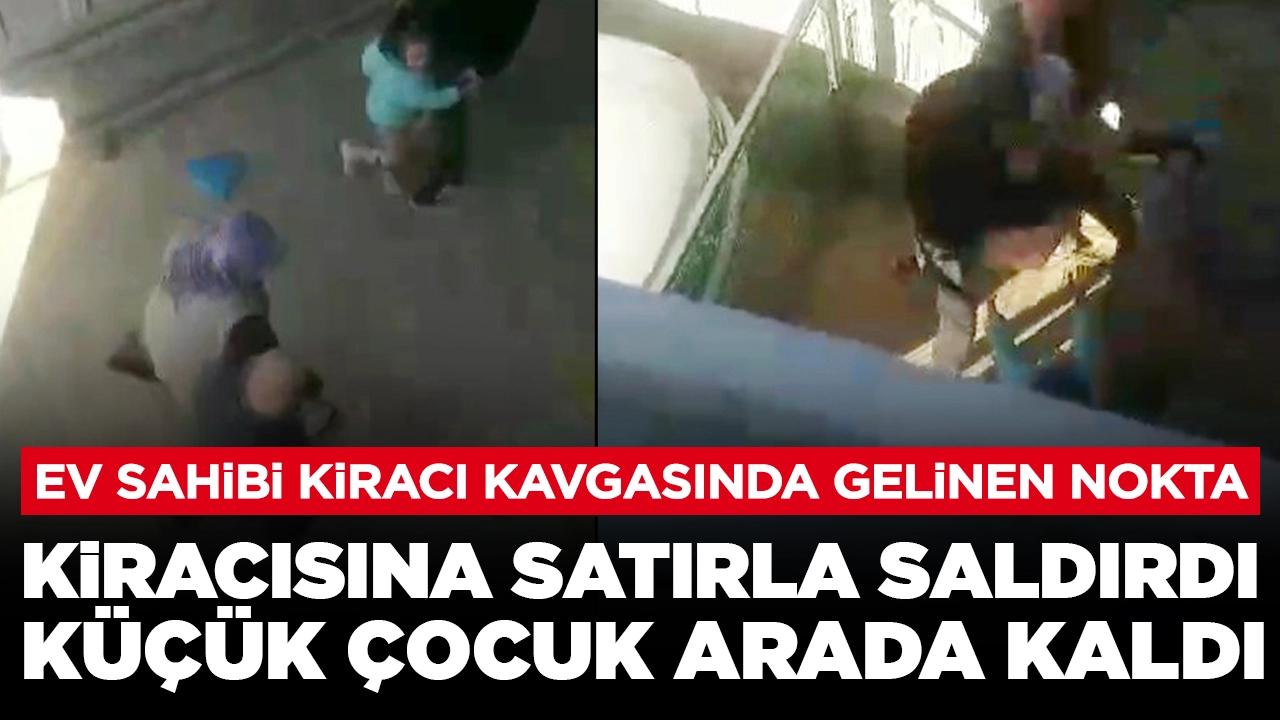 Ev sahibi kiracı kavgasında gelinen nokta: Kiracısına satırla saldırdı, küçük çocuk arada kaldı