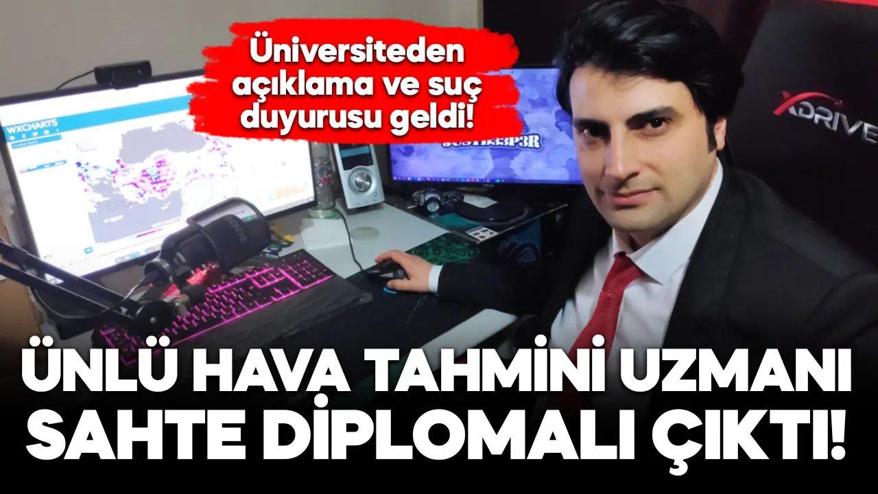 Ünlü hava tahmin uzmanı sahte diplomalı çıktı! Üniversiteden suç duyurusu!