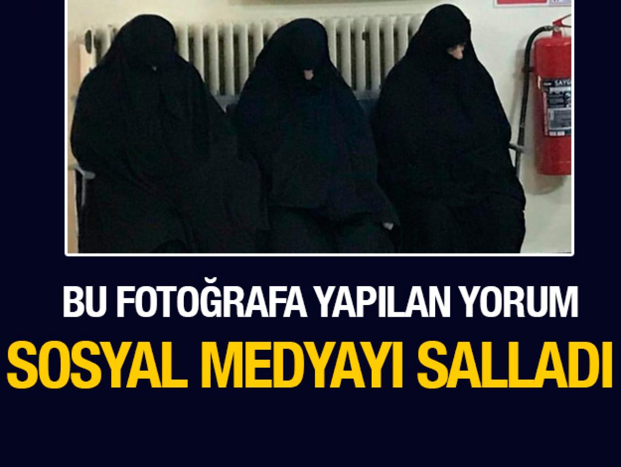 Çarşaf giyen kadınların fotoğrafına yapılan yorum sosyal medyayı salladı