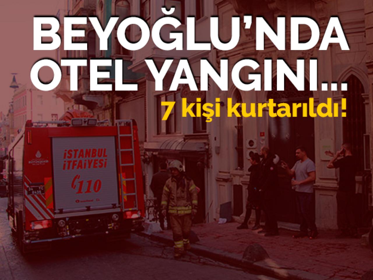 Beyoğlu'ndaki otelde yangın