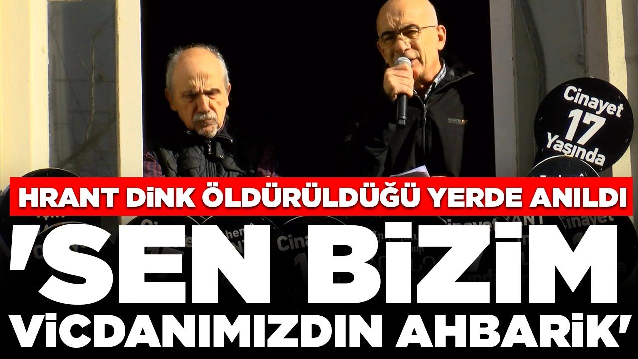 Hrant Dink öldürüldüğü yerde anıldı: 'Sen bizim vicdanımızdın ahbarik'