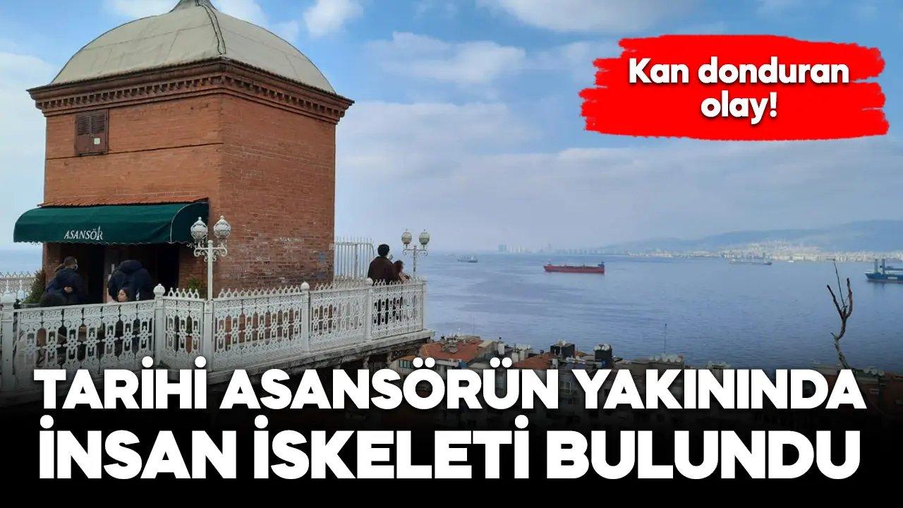 Tarihi Asansör yakınında insan iskeleti bulundu