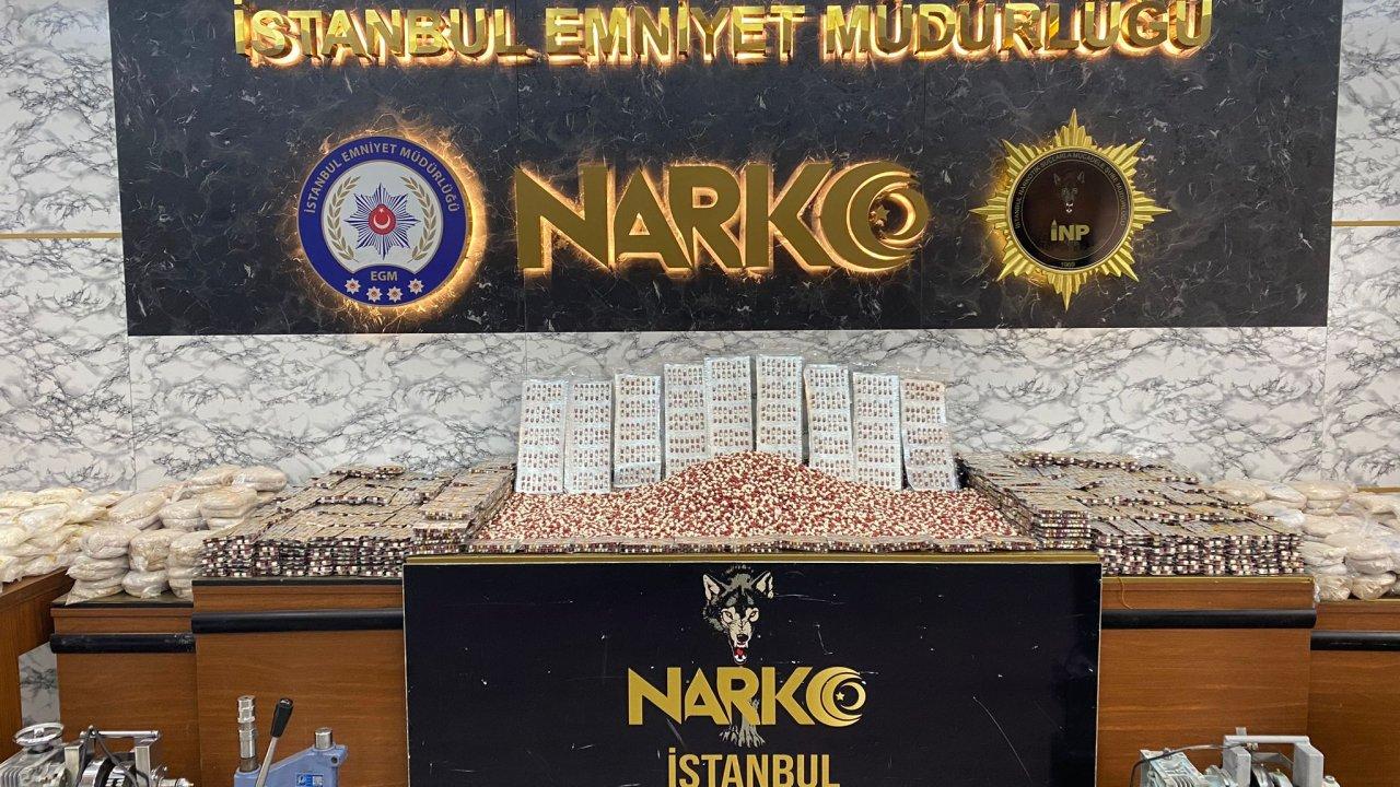 Emniyet tarafından Narkogüç 46 operasyonunda yakalanan yasaklı maddeler sergilendi